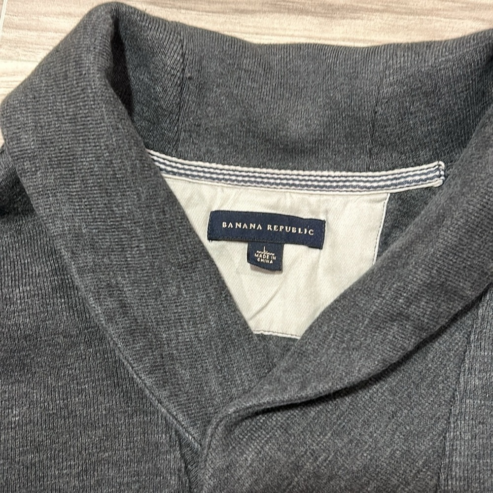 Banana Republic Shawl Collar Mens Sweater size Large - Picture 2 of 7